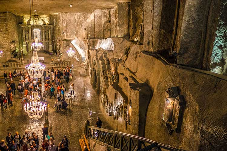 Visitar las minas de Wieliczka en Polonia