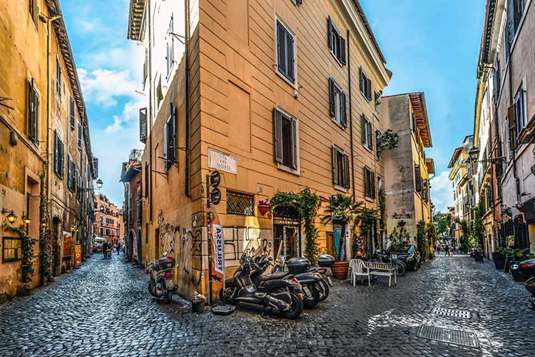 barrio de Trastevere en Roma