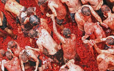 La Tomatina de Buñol en Valencia, España